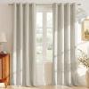 image:imageNICETOWN 100 Blackout Linen Beige Curtains 84 inches Long for Living Room White Liner Composite Grommet Bedroom Thermal Drapes Casual Home Decor Window Treatments 2 Panels W52 x L84Ivory