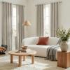 image:imageNICETOWN 100 Blackout Linen Beige Curtains 84 inches Long for Living Room White Liner Composite Grommet Bedroom Thermal Drapes Casual Home Decor Window Treatments 2 Panels W52 x L84Beige