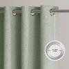 image:imageNICETOWN 100 Blackout Linen Beige Curtains 84 inches Long for Living Room White Liner Composite Grommet Bedroom Thermal Drapes Casual Home Decor Window Treatments 2 Panels W52 x L84Sage Green