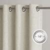 image:imageNICETOWN 100 Blackout Linen Beige Curtains 84 inches Long for Living Room White Liner Composite Grommet Bedroom Thermal Drapes Casual Home Decor Window Treatments 2 Panels W52 x L84Ivory