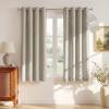 image:imageNICETOWN 100 Blackout Linen Beige Curtains 84 inches Long for Living Room White Liner Composite Grommet Bedroom Thermal Drapes Casual Home Decor Window Treatments 2 Panels W52 x L84Beige