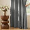 image:imageNICETOWN 100 Blackout Linen Beige Curtains 84 inches Long for Living Room White Liner Composite Grommet Bedroom Thermal Drapes Casual Home Decor Window Treatments 2 Panels W52 x L84Grey