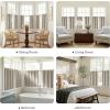 image:imageNICETOWN 100 Blackout Linen Beige Curtains 84 inches Long for Living Room White Liner Composite Grommet Bedroom Thermal Drapes Casual Home Decor Window Treatments 2 Panels W52 x L84Beige