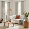 image:imageNICETOWN 100 Blackout Linen Beige Curtains 84 inches Long for Living Room White Liner Composite Grommet Bedroom Thermal Drapes Casual Home Decor Window Treatments 2 Panels W52 x L84Ivory