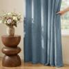 image:imageNICETOWN 100 Blackout Linen Beige Curtains 84 inches Long for Living Room White Liner Composite Grommet Bedroom Thermal Drapes Casual Home Decor Window Treatments 2 Panels W52 x L84Stone Blue