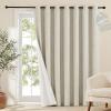image:imageNICETOWN 100 Blackout Linen Beige Curtains 84 inches Long for Living Room White Liner Composite Grommet Bedroom Thermal Drapes Casual Home Decor Window Treatments 2 Panels W52 x L84Ivory
