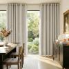 image:imageNICETOWN 100 Blackout Linen Beige Curtains 84 inches Long for Living Room White Liner Composite Grommet Bedroom Thermal Drapes Casual Home Decor Window Treatments 2 Panels W52 x L84Ivory