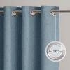 image:imageNICETOWN 100 Blackout Linen Beige Curtains 84 inches Long for Living Room White Liner Composite Grommet Bedroom Thermal Drapes Casual Home Decor Window Treatments 2 Panels W52 x L84Stone Blue