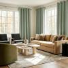 image:imageNICETOWN 100 Blackout Linen Beige Curtains 84 inches Long for Living Room White Liner Composite Grommet Bedroom Thermal Drapes Casual Home Decor Window Treatments 2 Panels W52 x L84Sage Green