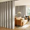 image:imageNICETOWN 100 Blackout Linen Beige Curtains 84 inches Long for Living Room White Liner Composite Grommet Bedroom Thermal Drapes Casual Home Decor Window Treatments 2 Panels W52 x L84Beige