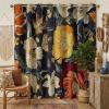 image:imageNICETOWN Boho Floral Curtains 100 Blackout for Living Room Bedroom 96 Inches Long Vintage Flower Drapes Thermal Insulated Soundproof Mid Century Botanica Grommet Window Treatment 52 W 2 PanelsNavy Blue Boho Floral