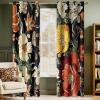 image:imageNICETOWN Boho Floral Curtains 100 Blackout for Living Room Bedroom 96 Inches Long Vintage Flower Drapes Thermal Insulated Soundproof Mid Century Botanica Grommet Window Treatment 52 W 2 PanelsNavy Blue Boho Floral