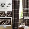 image:imageNICETOWN Buffalo Check Plaid 100 Blackout Curtains 84 Inches Long for Bedroom Living Room Thermal Insulated Room Darkening Rod Pocket Back Tab Drapes Olive Green 52 W x 84 L 2 PanelsPlaid  Brown  White
