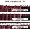 image:imageNICETOWN Buffalo Check Plaid 100 Blackout Curtains 84 Inches Long for Bedroom Living Room Thermal Insulated Room Darkening Rod Pocket Back Tab Drapes Olive Green 52 W x 84 L 2 PanelsPlaid  Red Christmas  White
