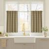 image:imageNICETOWN Buffalo Check Plaid 100 Blackout Curtains 84 Inches Long for Bedroom Living Room Thermal Insulated Room Darkening Rod Pocket Back Tab Drapes Olive Green 52 W x 84 L 2 PanelsGrid Pattern  Burlap  White