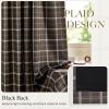 image:imageNICETOWN Buffalo Check Plaid 100 Blackout Curtains 84 Inches Long for Bedroom Living Room Thermal Insulated Room Darkening Rod Pocket Back Tab Drapes Olive Green 52 W x 84 L 2 PanelsPlaid  Brown  White