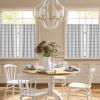 image:imageNICETOWN Buffalo Check Plaid 100 Blackout Curtains 84 Inches Long for Bedroom Living Room Thermal Insulated Room Darkening Rod Pocket Back Tab Drapes Olive Green 52 W x 84 L 2 PanelsPlaid  White  White