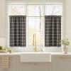 image:imageNICETOWN Buffalo Check Plaid 100 Blackout Curtains 84 Inches Long for Bedroom Living Room Thermal Insulated Room Darkening Rod Pocket Back Tab Drapes Olive Green 52 W x 84 L 2 PanelsPlaid  Brown  White