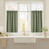 image:imageNICETOWN Buffalo Check Plaid 100 Blackout Curtains 84 Inches Long for Bedroom Living Room Thermal Insulated Room Darkening Rod Pocket Back Tab Drapes Olive Green 52 W x 84 L 2 PanelsPlaid  Olive Green  White