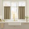 image:imageNICETOWN Buffalo Check Plaid 100 Blackout Curtains 84 Inches Long for Bedroom Living Room Thermal Insulated Room Darkening Rod Pocket Back Tab Drapes Olive Green 52 W x 84 L 2 PanelsGrid Pattern  Burlap  White