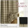 image:imageNICETOWN Buffalo Check Plaid 100 Blackout Curtains 84 Inches Long for Bedroom Living Room Thermal Insulated Room Darkening Rod Pocket Back Tab Drapes Olive Green 52 W x 84 L 2 PanelsPlaid  Burlap  White