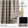 image:imageNICETOWN Buffalo Check Plaid 100 Blackout Curtains 84 Inches Long for Bedroom Living Room Thermal Insulated Room Darkening Rod Pocket Back Tab Drapes Olive Green 52 W x 84 L 2 PanelsPlaid  Taupe  White