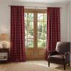 image:imageNICETOWN Buffalo Check Plaid 100 Blackout Curtains 84 Inches Long for Bedroom Living Room Thermal Insulated Room Darkening Rod Pocket Back Tab Drapes Olive Green 52 W x 84 L 2 PanelsGrid Pattern  Red Christmas  White