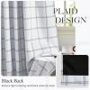 image:imageNICETOWN Buffalo Check Plaid 100 Blackout Curtains 84 Inches Long for Bedroom Living Room Thermal Insulated Room Darkening Rod Pocket Back Tab Drapes Olive Green 52 W x 84 L 2 PanelsGrid Pattern  White  White