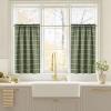 image:imageNICETOWN Buffalo Check Plaid 100 Blackout Curtains 84 Inches Long for Bedroom Living Room Thermal Insulated Room Darkening Rod Pocket Back Tab Drapes Olive Green 52 W x 84 L 2 PanelsPlaid  Olive Green  White