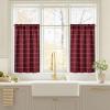 image:imageNICETOWN Buffalo Check Plaid 100 Blackout Curtains 84 Inches Long for Bedroom Living Room Thermal Insulated Room Darkening Rod Pocket Back Tab Drapes Olive Green 52 W x 84 L 2 PanelsGrid Pattern  Red Christmas  White