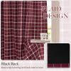 image:imageNICETOWN Buffalo Check Plaid 100 Blackout Curtains 84 Inches Long for Bedroom Living Room Thermal Insulated Room Darkening Rod Pocket Back Tab Drapes Olive Green 52 W x 84 L 2 PanelsPlaid  Red Christmas  White