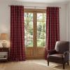 image:imageNICETOWN Buffalo Check Plaid 100 Blackout Curtains 84 Inches Long for Bedroom Living Room Thermal Insulated Room Darkening Rod Pocket Back Tab Drapes Olive Green 52 W x 84 L 2 PanelsGrid Pattern  Red Christmas  White