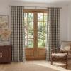 image:imageNICETOWN Buffalo Check Plaid 100 Blackout Curtains 84 Inches Long for Bedroom Living Room Thermal Insulated Room Darkening Rod Pocket Back Tab Drapes Olive Green 52 W x 84 L 2 PanelsPlaid  Taupe  White