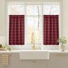 image:imageNICETOWN Buffalo Check Plaid 100 Blackout Curtains 84 Inches Long for Bedroom Living Room Thermal Insulated Room Darkening Rod Pocket Back Tab Drapes Olive Green 52 W x 84 L 2 PanelsGrid Pattern  Red Christmas  White
