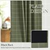 image:imageNICETOWN Buffalo Check Plaid 100 Blackout Curtains 84 Inches Long for Bedroom Living Room Thermal Insulated Room Darkening Rod Pocket Back Tab Drapes Olive Green 52 W x 84 L 2 PanelsGrid Pattern  Olive Green  White