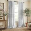 image:imageNICETOWN Buffalo Check Plaid 100 Blackout Curtains 84 Inches Long for Bedroom Living Room Thermal Insulated Room Darkening Rod Pocket Back Tab Drapes Olive Green 52 W x 84 L 2 PanelsGrid Pattern  White  White