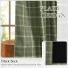 image:imageNICETOWN Buffalo Check Plaid 100 Blackout Curtains 84 Inches Long for Bedroom Living Room Thermal Insulated Room Darkening Rod Pocket Back Tab Drapes Olive Green 52 W x 84 L 2 PanelsPlaid  Olive Green  White