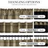 image:imageNICETOWN Buffalo Check Plaid 100 Blackout Curtains 84 Inches Long for Bedroom Living Room Thermal Insulated Room Darkening Rod Pocket Back Tab Drapes Olive Green 52 W x 84 L 2 PanelsPlaid  Burlap  White