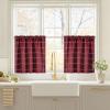 image:imageNICETOWN Buffalo Check Plaid 100 Blackout Curtains 84 Inches Long for Bedroom Living Room Thermal Insulated Room Darkening Rod Pocket Back Tab Drapes Olive Green 52 W x 84 L 2 PanelsGrid Pattern  Red Christmas  White