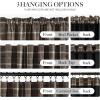 image:imageNICETOWN Buffalo Check Plaid 100 Blackout Curtains 84 Inches Long for Bedroom Living Room Thermal Insulated Room Darkening Rod Pocket Back Tab Drapes Olive Green 52 W x 84 L 2 PanelsPlaid  Brown  White