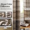 image:imageNICETOWN Buffalo Check Plaid 100 Blackout Curtains 84 Inches Long for Bedroom Living Room Thermal Insulated Room Darkening Rod Pocket Back Tab Drapes Olive Green 52 W x 84 L 2 PanelsPlaid  Taupe  White