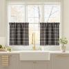 image:imageNICETOWN Buffalo Check Plaid 100 Blackout Curtains 84 Inches Long for Bedroom Living Room Thermal Insulated Room Darkening Rod Pocket Back Tab Drapes Olive Green 52 W x 84 L 2 PanelsPlaid  Brown  White