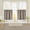 image:imageNICETOWN Buffalo Check Plaid 100 Blackout Curtains 84 Inches Long for Bedroom Living Room Thermal Insulated Room Darkening Rod Pocket Back Tab Drapes Olive Green 52 W x 84 L 2 PanelsPlaid  Taupe  White