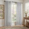 image:imageNICETOWN Buffalo Check Plaid 100 Blackout Curtains 84 Inches Long for Bedroom Living Room Thermal Insulated Room Darkening Rod Pocket Back Tab Drapes Olive Green 52 W x 84 L 2 PanelsPlaid  White  White