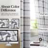 image:imageNICETOWN Buffalo Check Plaid 100 Blackout Curtains 84 Inches Long for Bedroom Living Room Thermal Insulated Room Darkening Rod Pocket Back Tab Drapes Olive Green 52 W x 84 L 2 PanelsPlaid  White  White