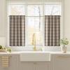 image:imageNICETOWN Buffalo Check Plaid 100 Blackout Curtains 84 Inches Long for Bedroom Living Room Thermal Insulated Room Darkening Rod Pocket Back Tab Drapes Olive Green 52 W x 84 L 2 PanelsPlaid  Taupe  White