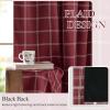 image:imageNICETOWN Buffalo Check Plaid 100 Blackout Curtains 84 Inches Long for Bedroom Living Room Thermal Insulated Room Darkening Rod Pocket Back Tab Drapes Olive Green 52 W x 84 L 2 PanelsGrid Pattern  Red Christmas  White