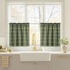 image:imageNICETOWN Buffalo Check Plaid 100 Blackout Curtains 84 Inches Long for Bedroom Living Room Thermal Insulated Room Darkening Rod Pocket Back Tab Drapes Olive Green 52 W x 84 L 2 PanelsPlaid  Olive Green  White