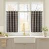 image:imageNICETOWN Buffalo Check Plaid 100 Blackout Curtains 84 Inches Long for Bedroom Living Room Thermal Insulated Room Darkening Rod Pocket Back Tab Drapes Olive Green 52 W x 84 L 2 PanelsPlaid  Brown  White