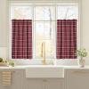 image:imageNICETOWN Buffalo Check Plaid 100 Blackout Curtains 84 Inches Long for Bedroom Living Room Thermal Insulated Room Darkening Rod Pocket Back Tab Drapes Olive Green 52 W x 84 L 2 PanelsPlaid  Red Christmas  White